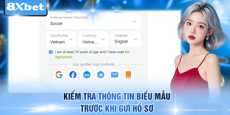 Kiểm tra thông tin biểu mẫu trước khi gửi hồ sơ